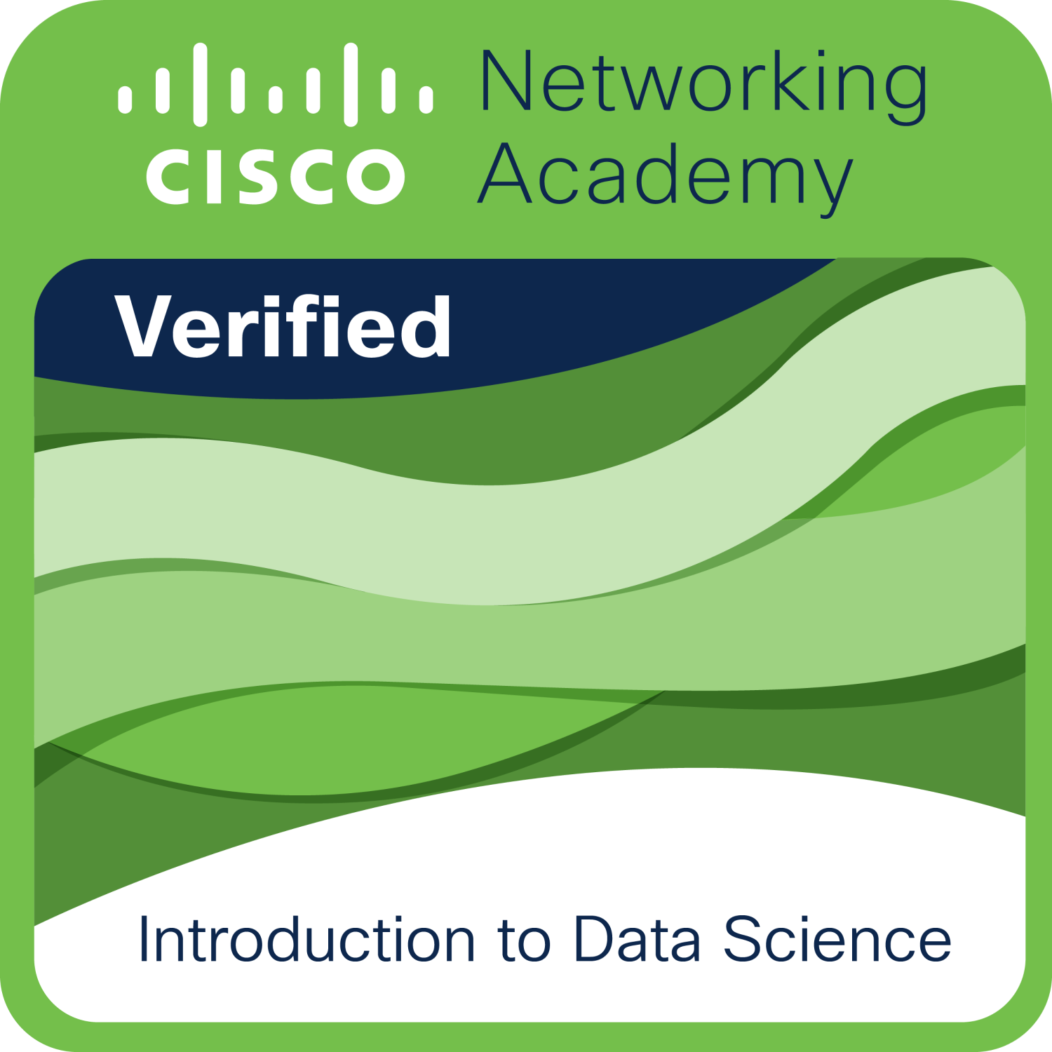 Cisco Intro to Data Science badge