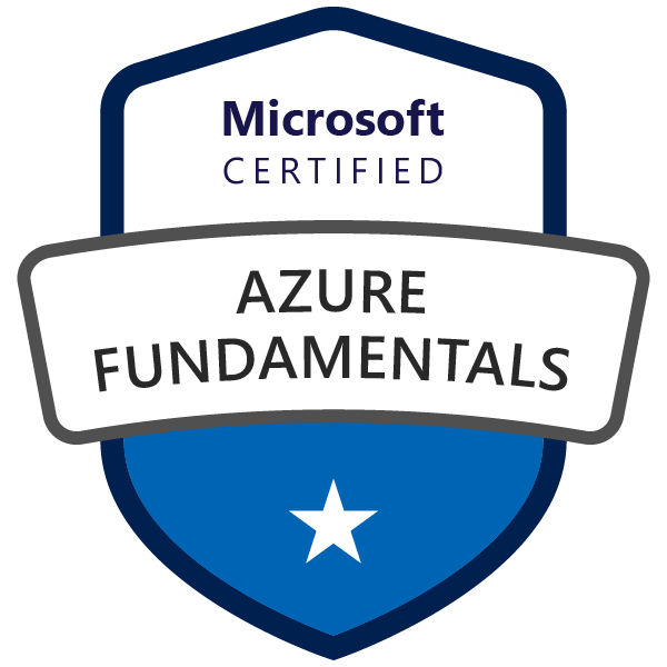 Microsoft AZ-900 badge