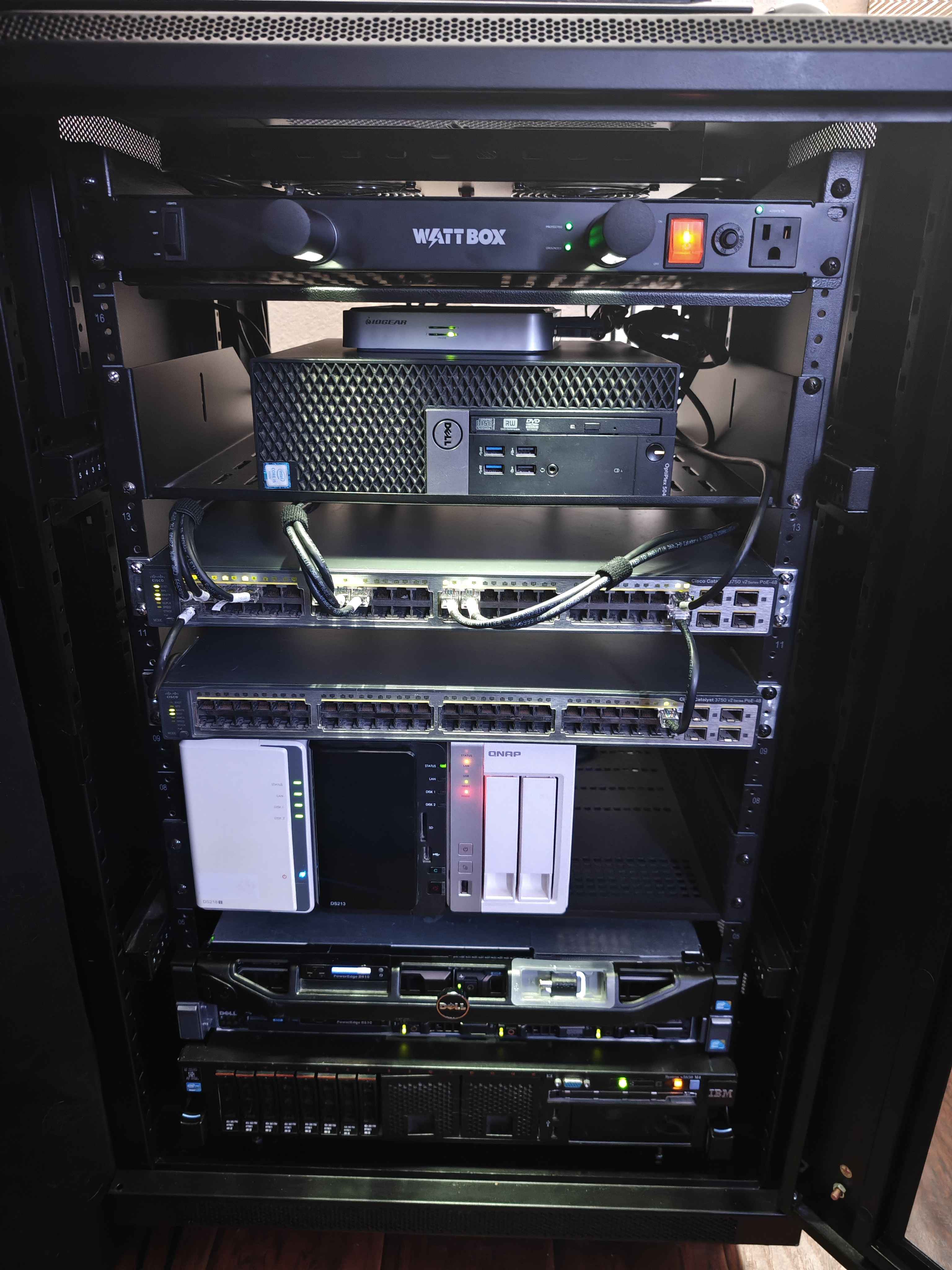 Homelab rack interior